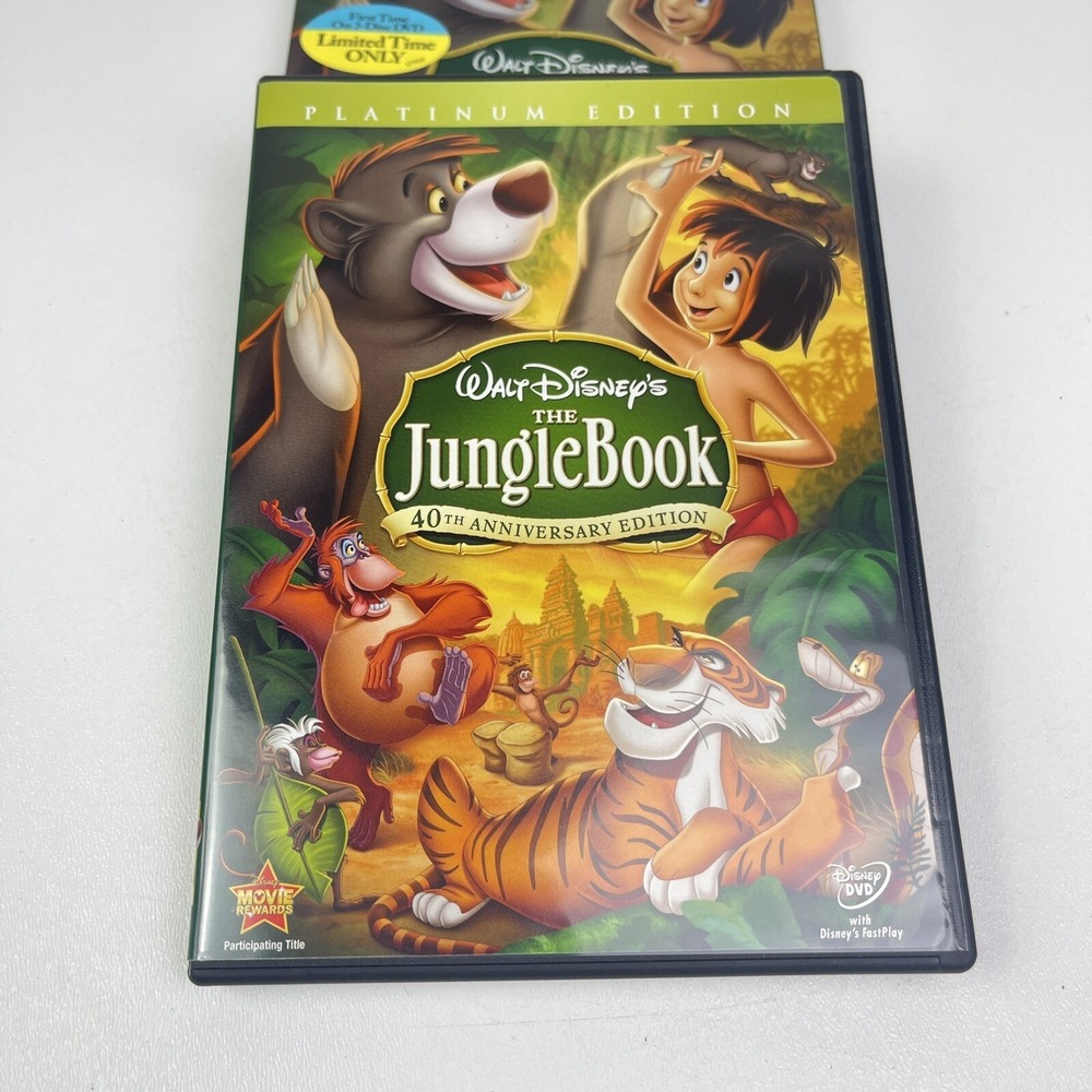 Walt Disney The Jungle Book DVD 2 Disc Platinum Guide Animated Mowgli Baloo 2007